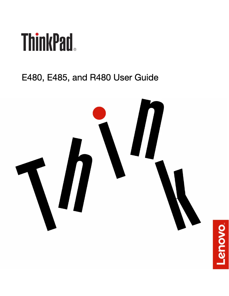 Imagen de la primera página del manual del dispositivo Thinkpad E480