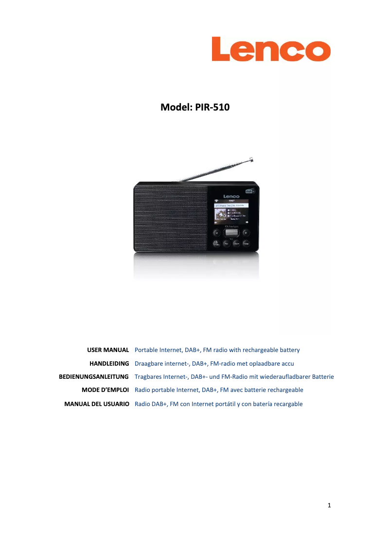 Imagen de la primera página del manual del dispositivo PIR-510