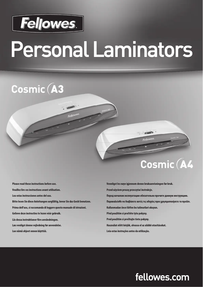 Imagen de la primera página del manual del dispositivo Cosmic A4