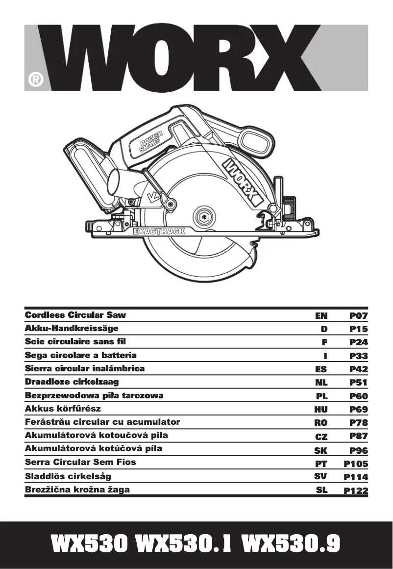 Página 1 del manual Manual de usuario Worx WX530.9