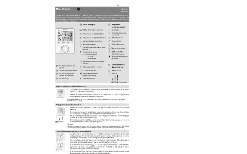 Página 1 del manual Manual de usuario Siemens RDG160T