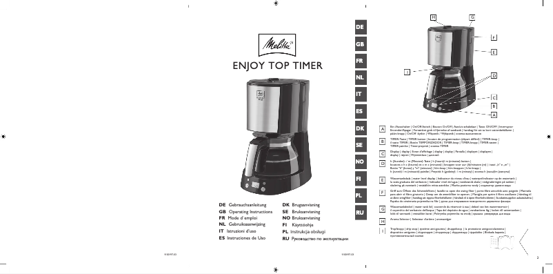 Imagen de la primera página del manual del dispositivo Enjoy Top Timer II