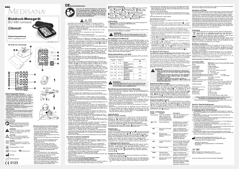 Página 1 del manual Manual de usuario Medisana BU 546 Connect