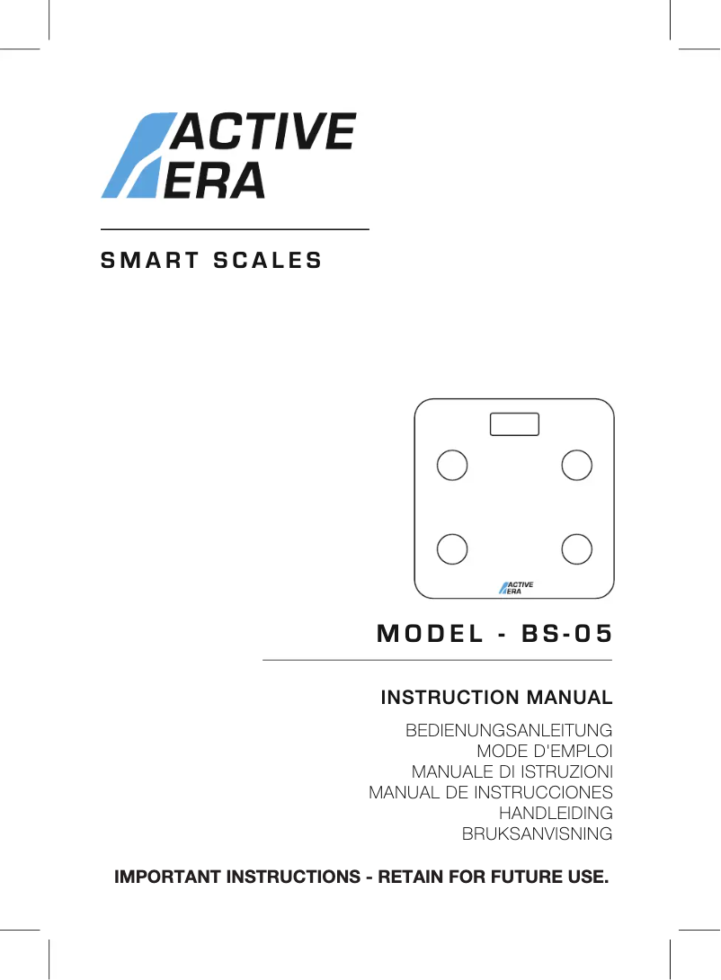 Página nº 1 - Manual de usuario Active Era BS-05