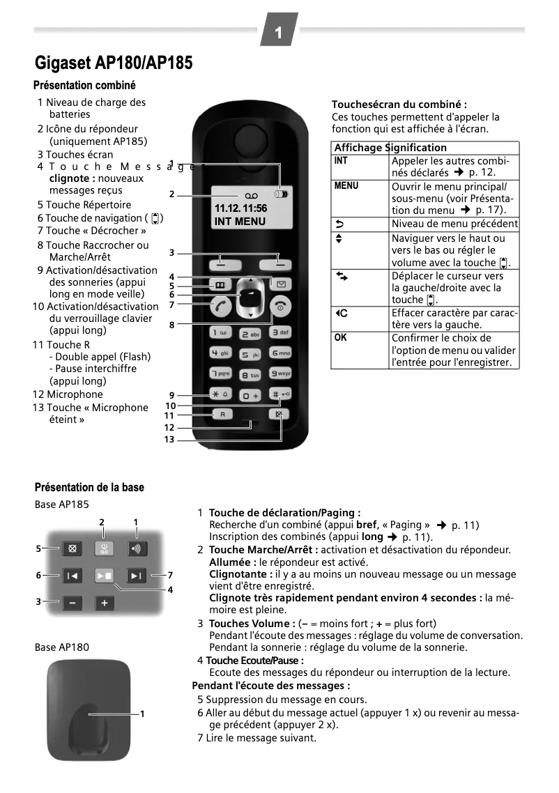 Página 1 del manual Manual de usuario Siemens Gigaset AP180