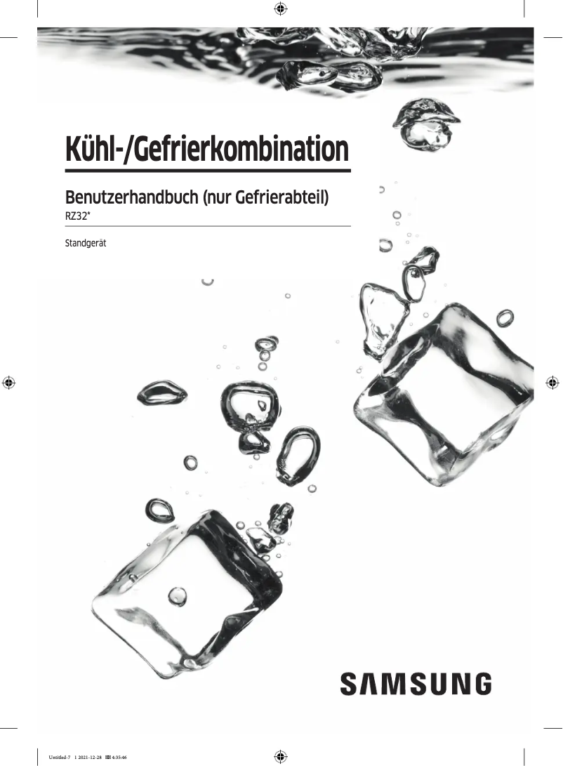 Página 1 del manual Manual de usuario Samsung RZ32M712E7F