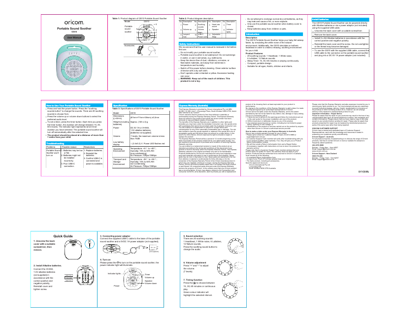 Imagen de la primera página del manual del dispositivo OS10