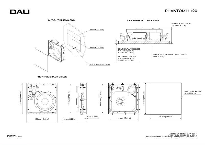 Imagen de la primera página del manual del dispositivo Phantom H-120