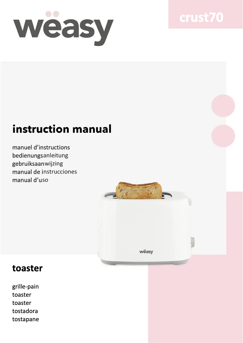 Página 1 del manual Manual de usuario Wëasy crust70