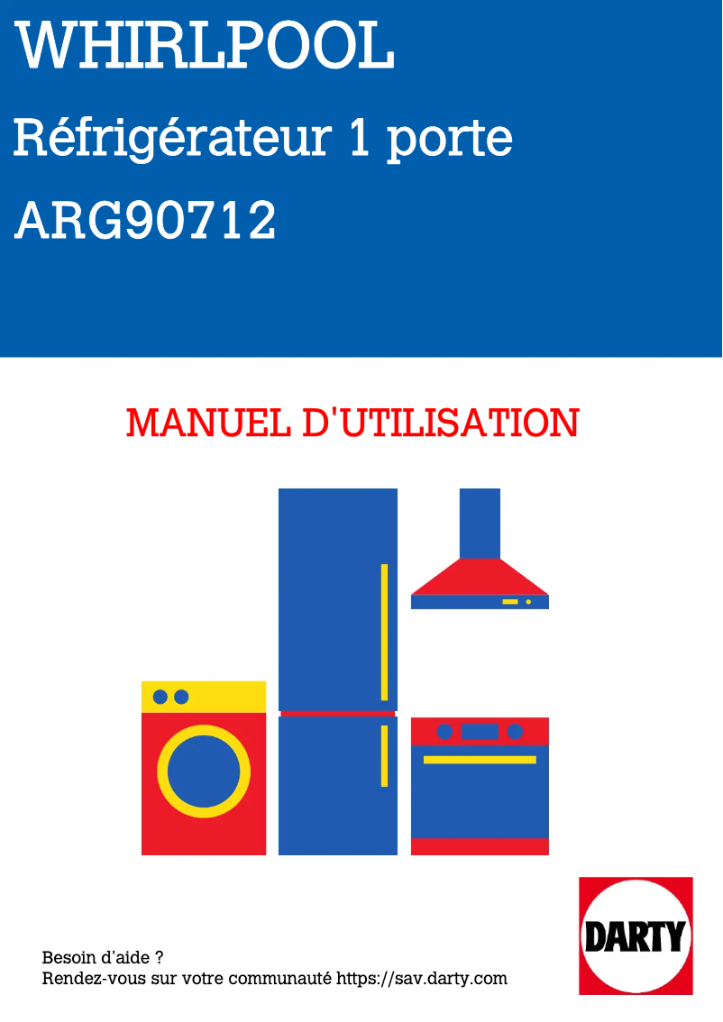 Página 1 del manual Etiqueta energética Whirlpool ARG 90712