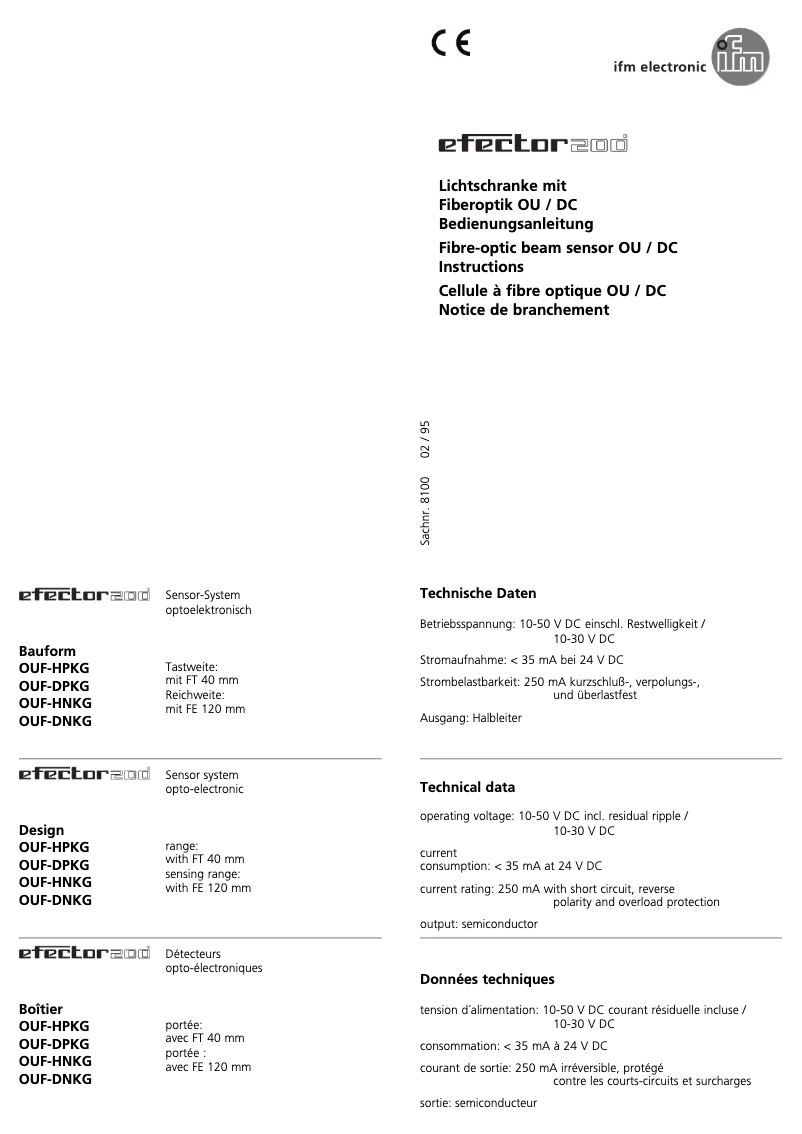 Imagen de la primera página del manual del dispositivo OU5087