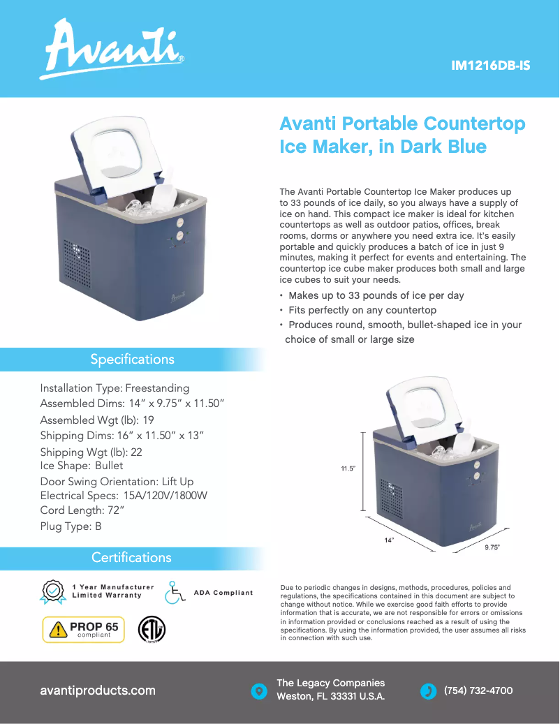 Imagen de la primera página del manual del dispositivo IM1216DB-IS
