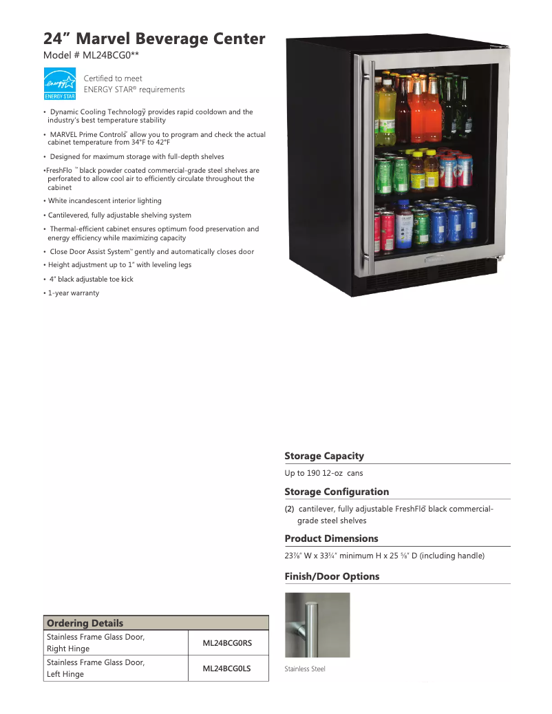 Imagen de la primera página del manual del dispositivo ML24BCG0LS