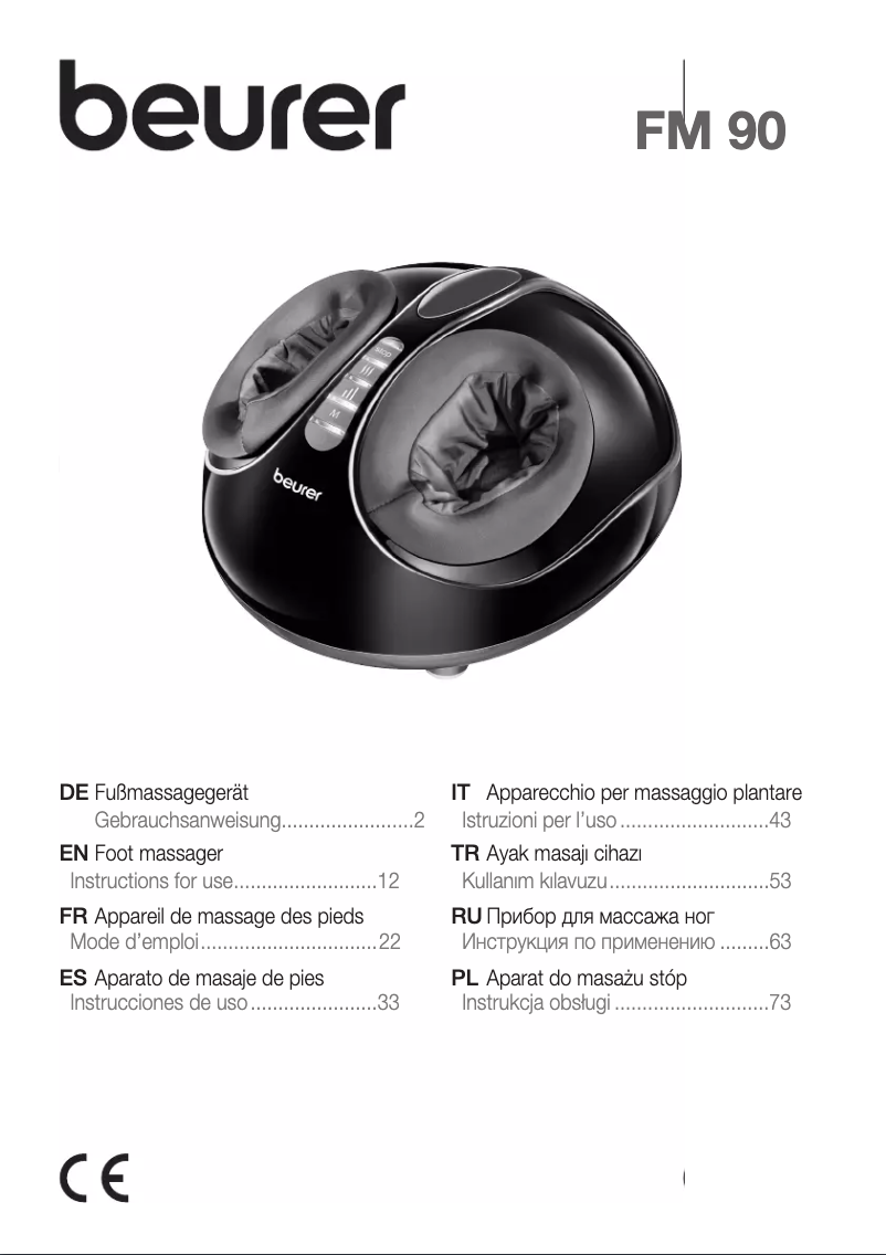 Página 1 del manual Manual de usuario Beurer FM90