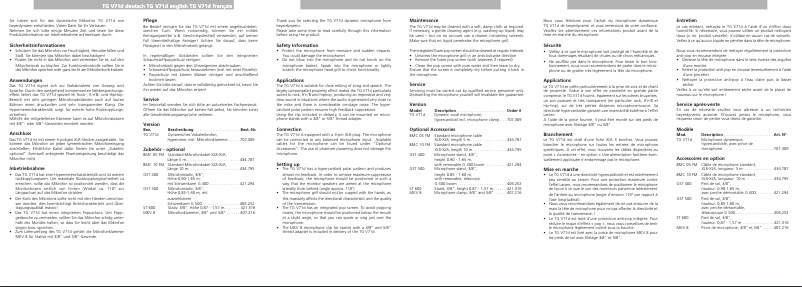 Página 1 del manual Manual de usuario Beyerdynamic TG V71d