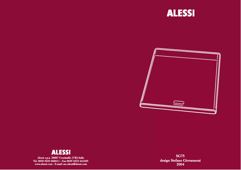 Imagen de la primera página del manual del dispositivo SG75