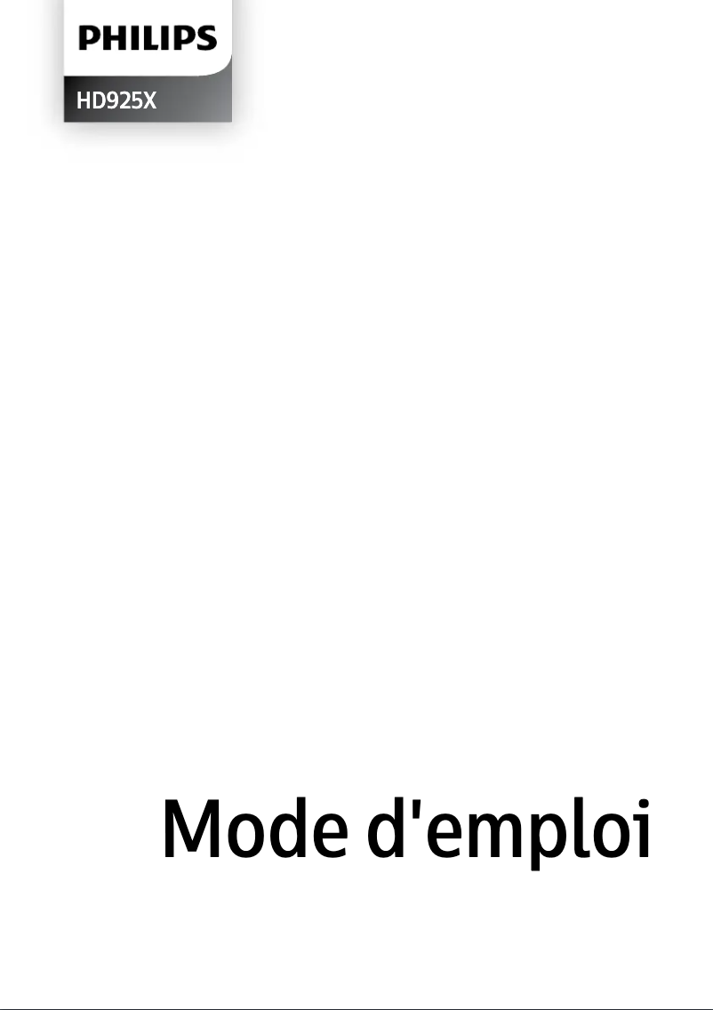 Imagen de la primera página del manual del dispositivo HD9200