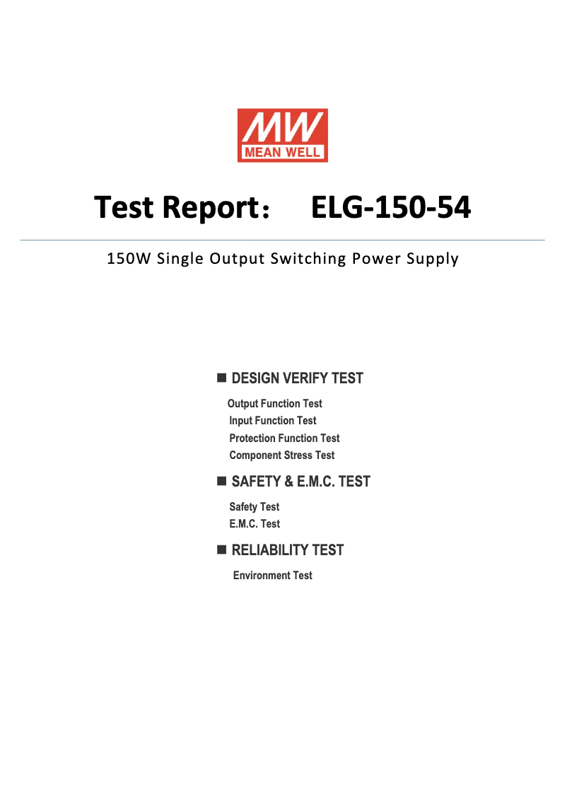 Imagen de la primera página del manual del dispositivo ELG-150-54