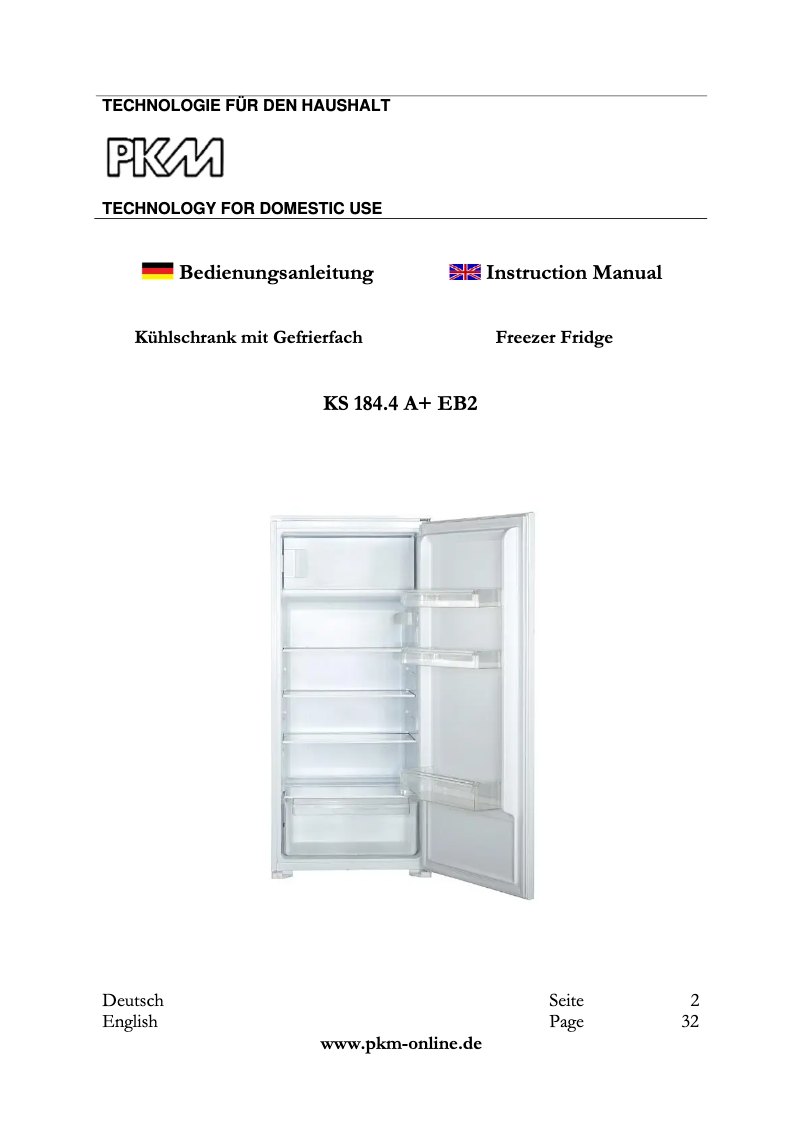 Página 1 del manual Manual de usuario PKM KS184.4A+EB2