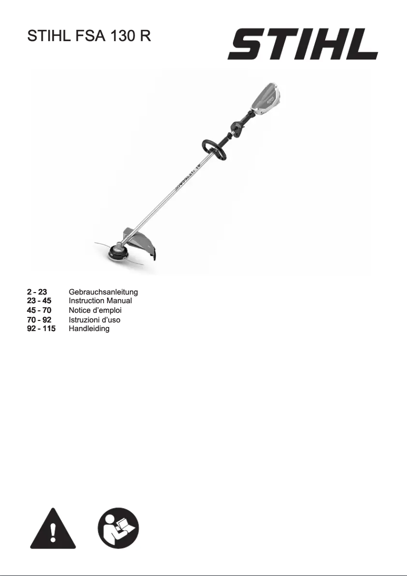 Página 1 del manual Manual de usuario Stihl FSA 130 R