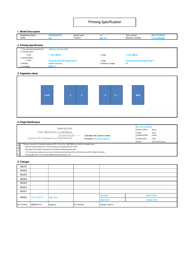 Página nº 1 - Manual de usuario LG 49LK6120PTC