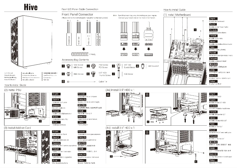 Imagen de la primera página del manual del dispositivo Hive