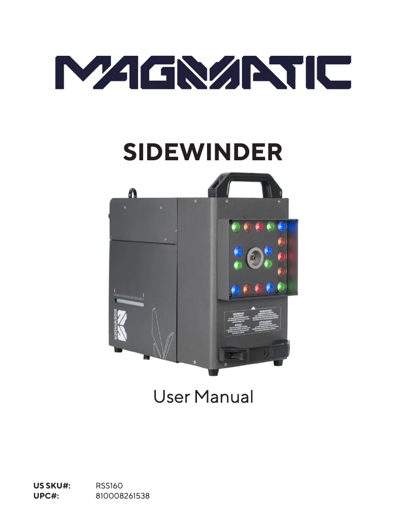 Página nº 1 - Manual de usuario Elation Sidewinder