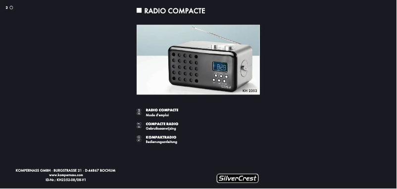 Imagen de la primera página del manual del dispositivo KH 2352