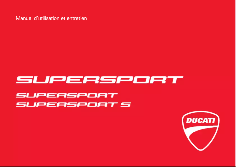 Página 1 del manual Manual de usuario Ducati SuperSport (2018)