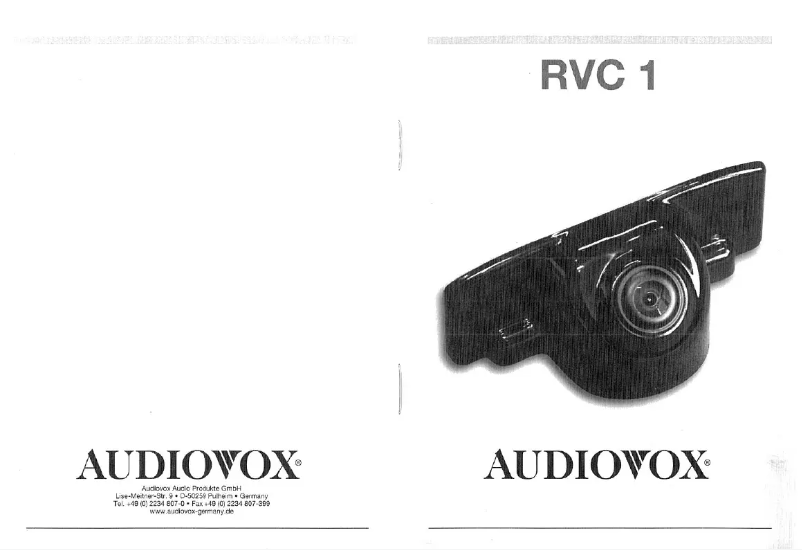 Página 1 del manual Manual de usuario audiovox RVC 1
