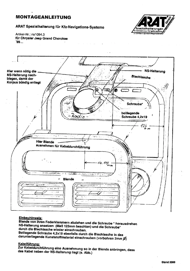Página 1 del manual Manual de usuario Arat NS1094.3