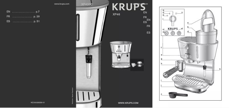 Imagen de la primera página del manual del dispositivo XP4600