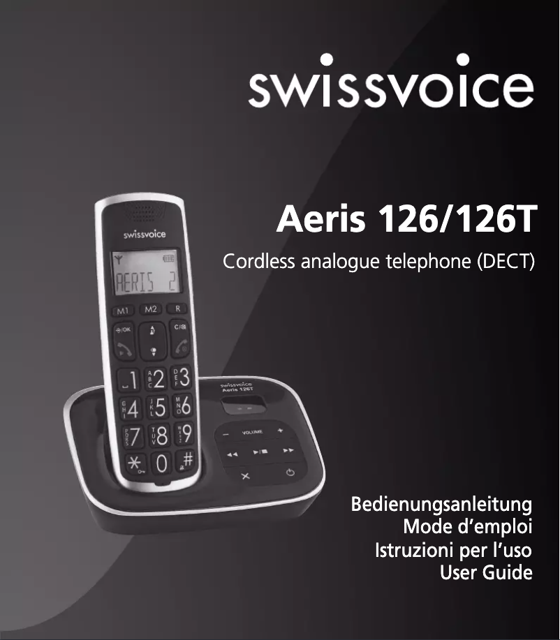 Imagen de la primera página del manual del dispositivo Aeris 126T