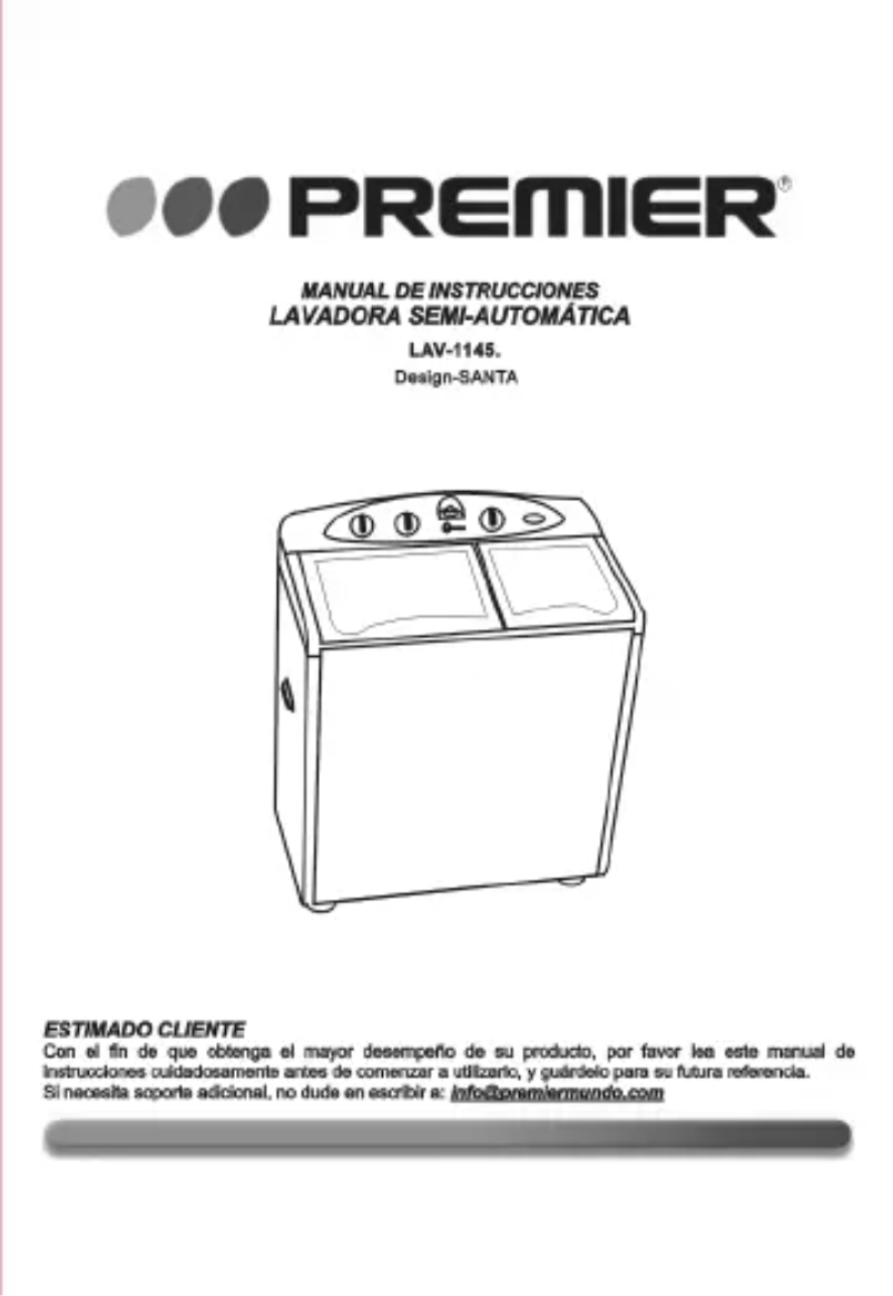 Página 1 del manual Manual de usuario Premier LAV-1145