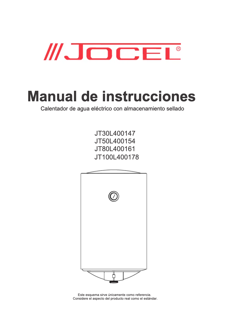 Imagen de la primera página del manual del dispositivo JT80L400161