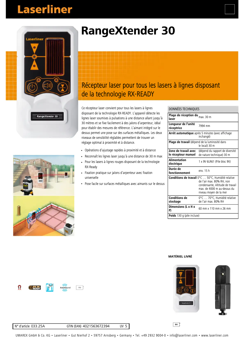 Imagen de la primera página del manual del dispositivo RangeXtender 30
