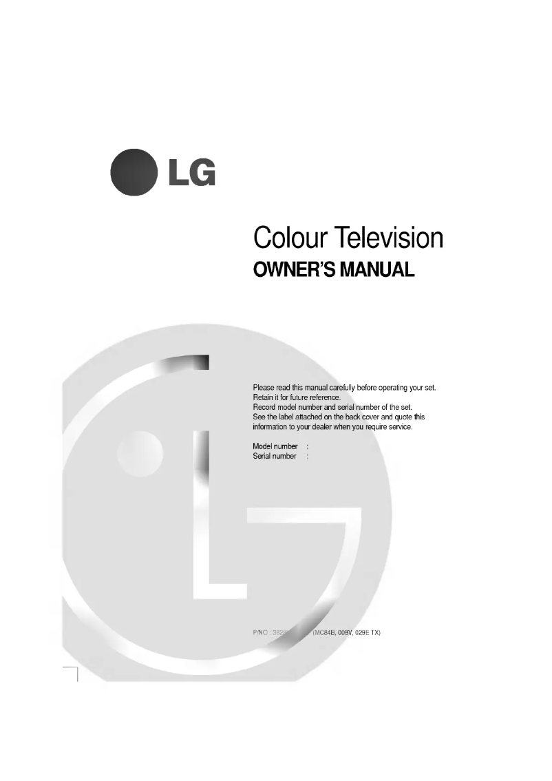 Página nº 1 - Manual de usuario LG CF-21S32E