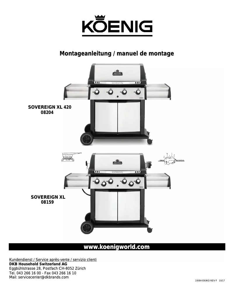 Imagen de la primera página del manual del dispositivo Sovereign XL 420
