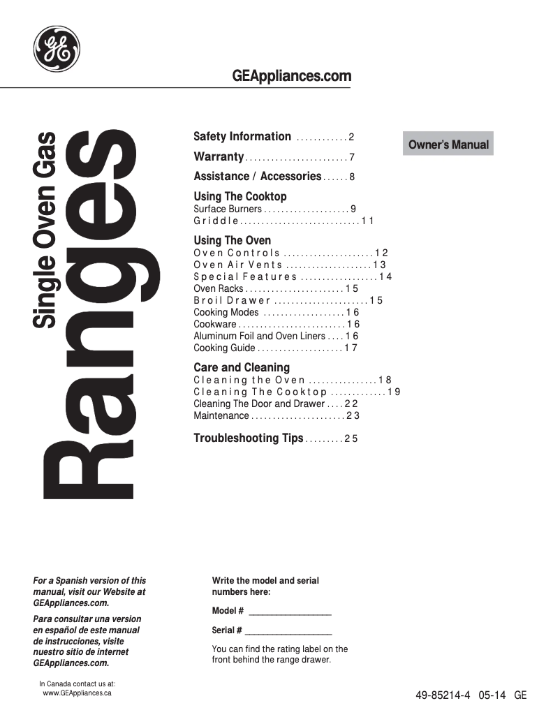 Imagen de la primera página del manual del dispositivo JGBS60DEFBB