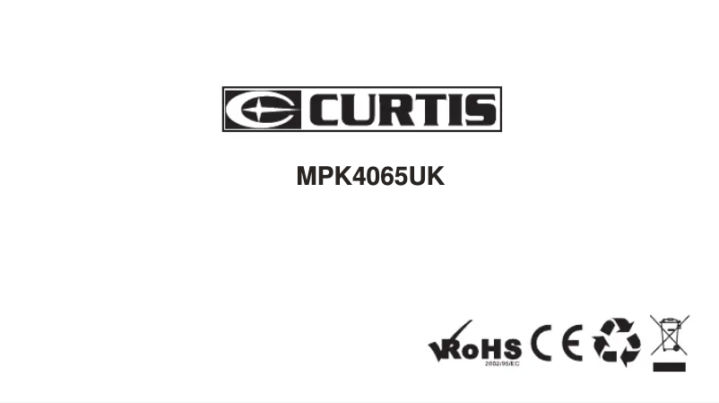 Página 1 del manual Manual de usuario Curtis MPK4065UK
