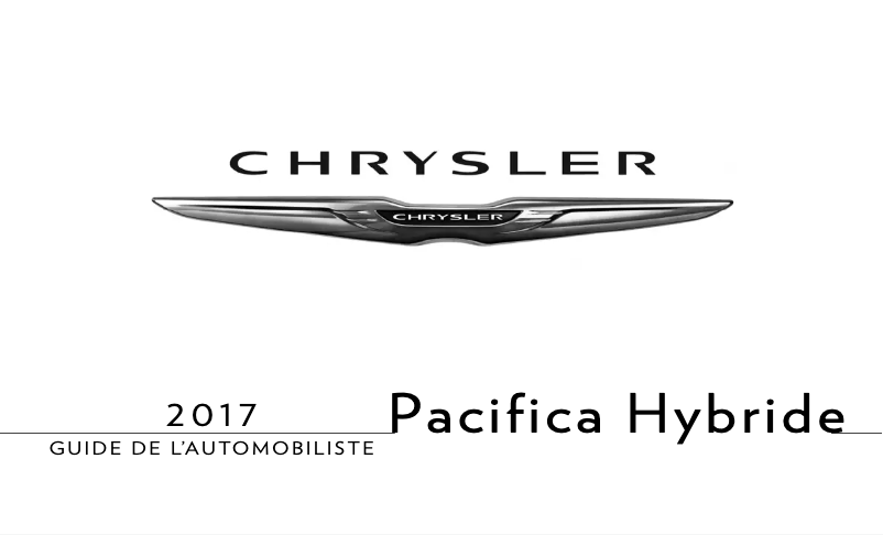 Imagen de la primera página del manual del dispositivo Pacifica Hybrid (2017)