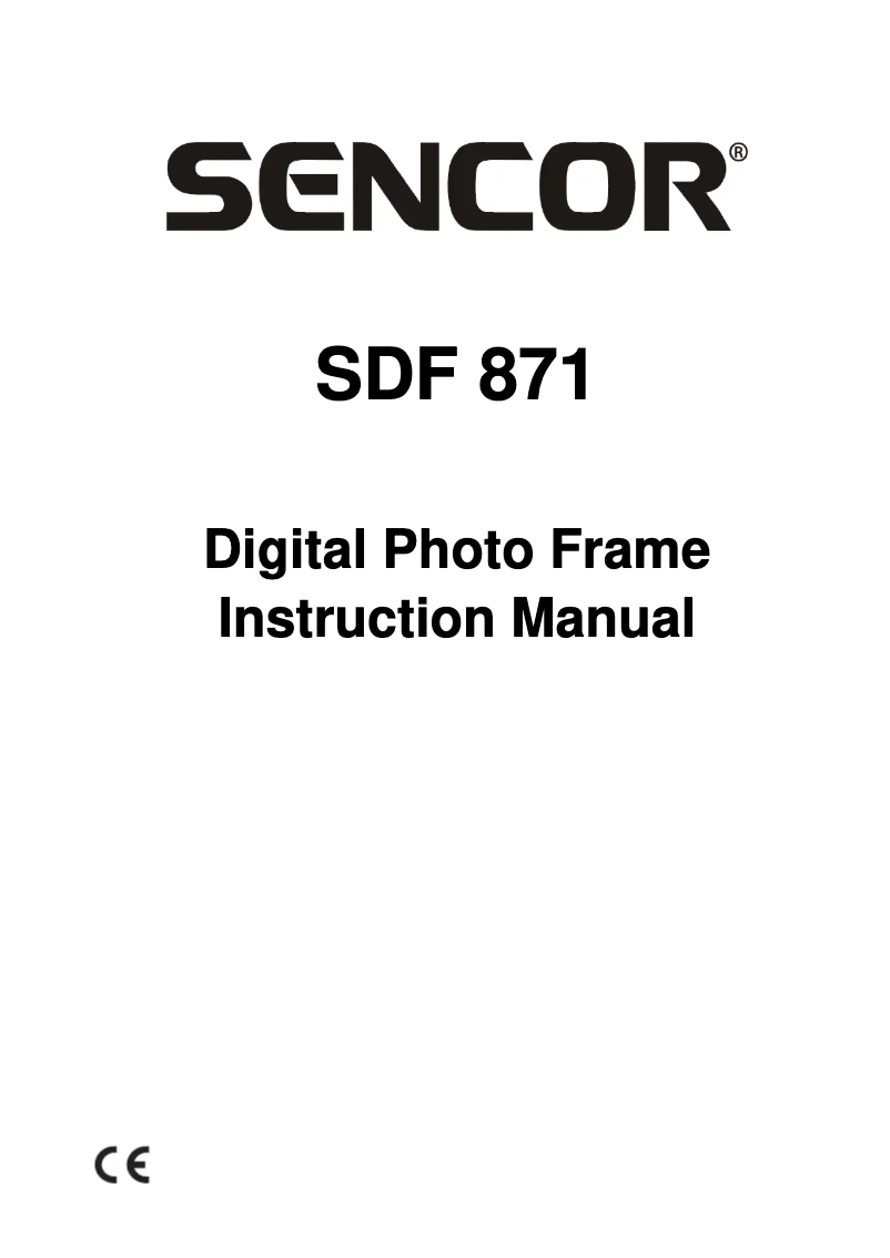 Página 1 del manual Manual de usuario Sencor SDF 871 B