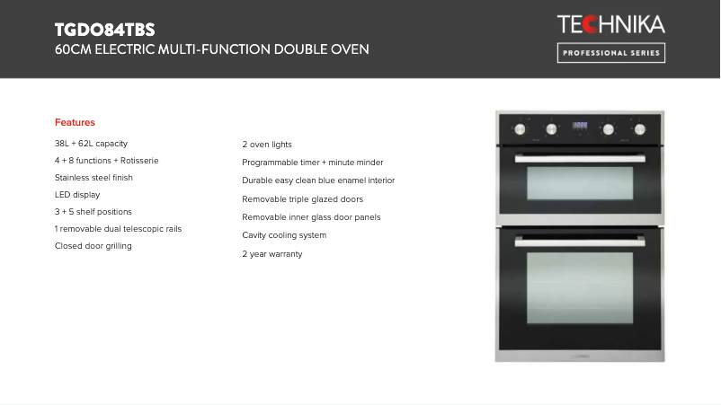 Imagen de la primera página del manual del dispositivo TGDO84TBK