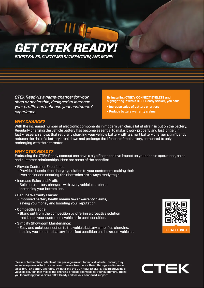 Página 1 del manual Manual de instrucciones Ctek READY AUTOMOTIVE