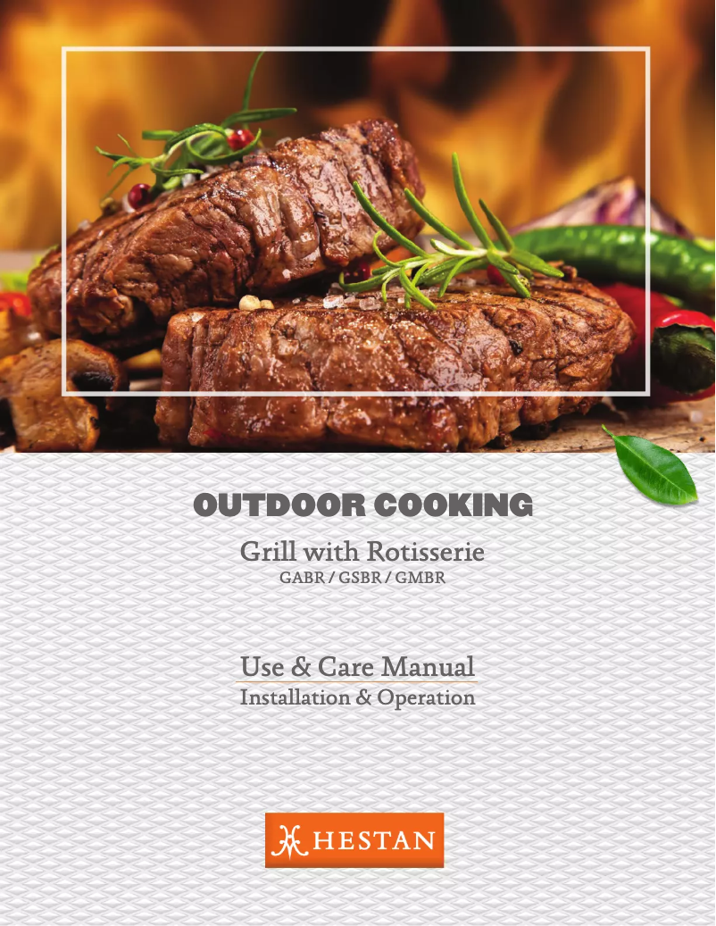 Página 1 del manual Manual de usuario Hestan GMBR36-LP-GG