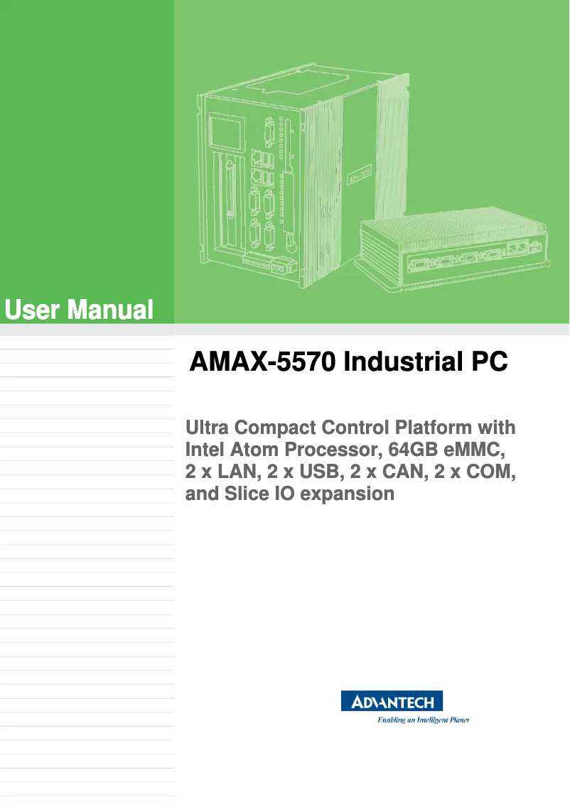 Página 1 del manual Manual de usuario Advantech AMAX-5570-E2300A