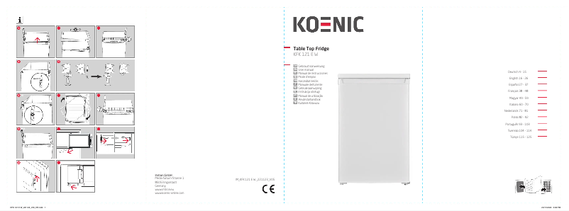 Imagen de la primera página del manual del dispositivo KFK 121 E W
