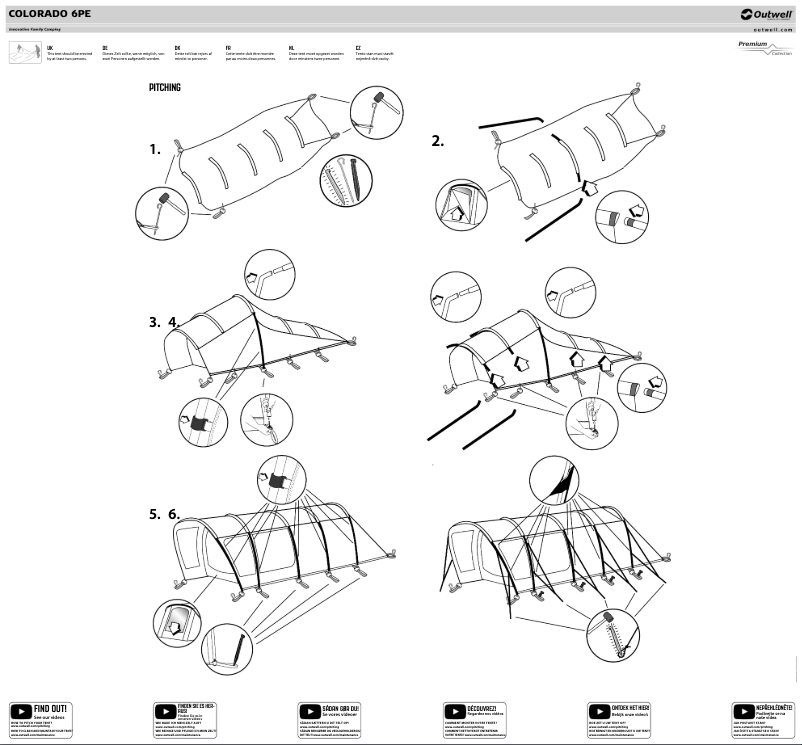 Página 1 del manual Manual de instrucciones Outwell Colorado 6PE