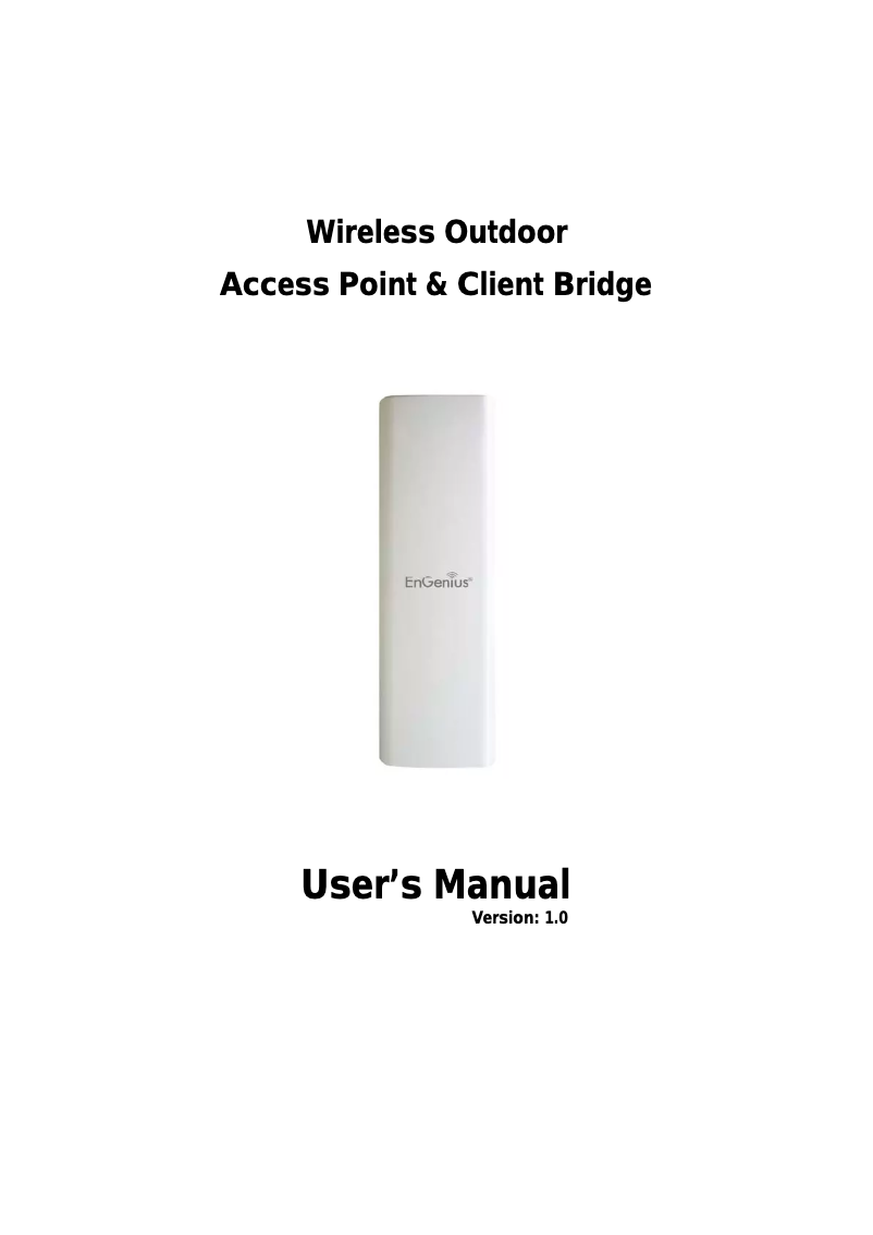 Imagen de la primera página del manual del dispositivo EOC-2610