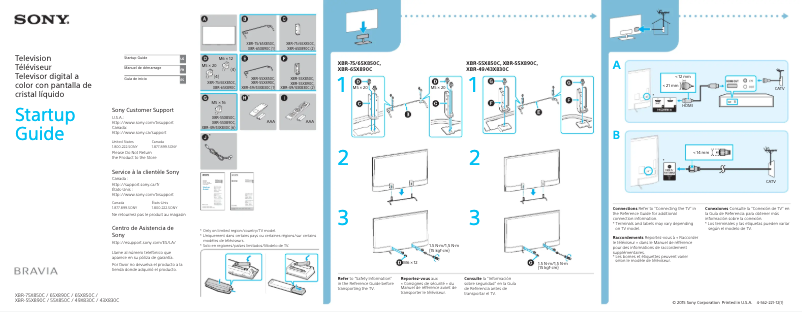 Imagen de la primera página del manual del dispositivo Bravia XBR-43X830C
